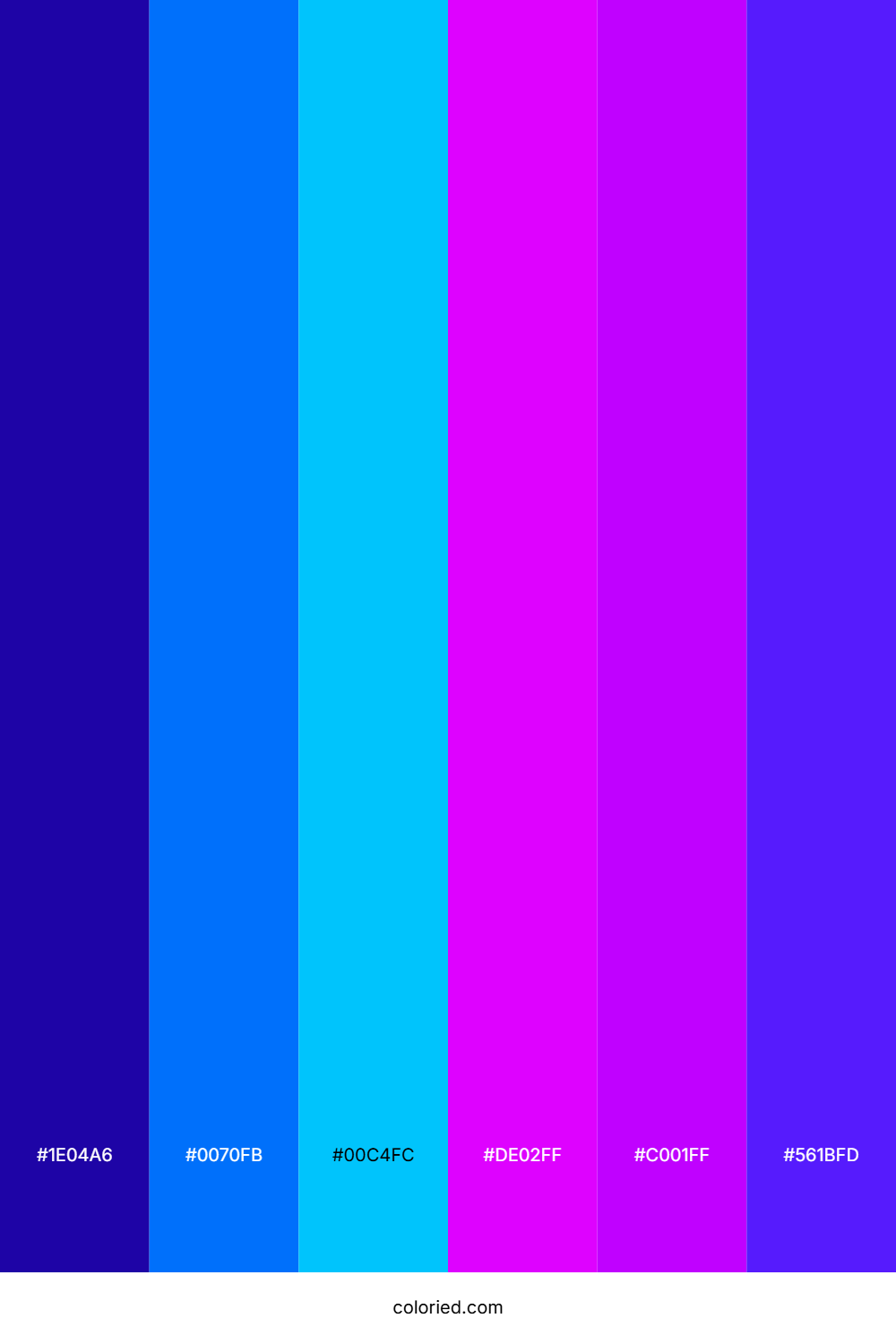 Neon Purple and Cyan Color Palette