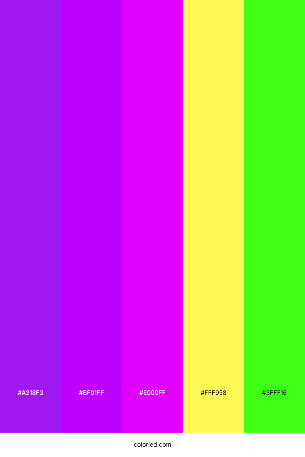 Neon Purple and Electric Yellow Color Palette
