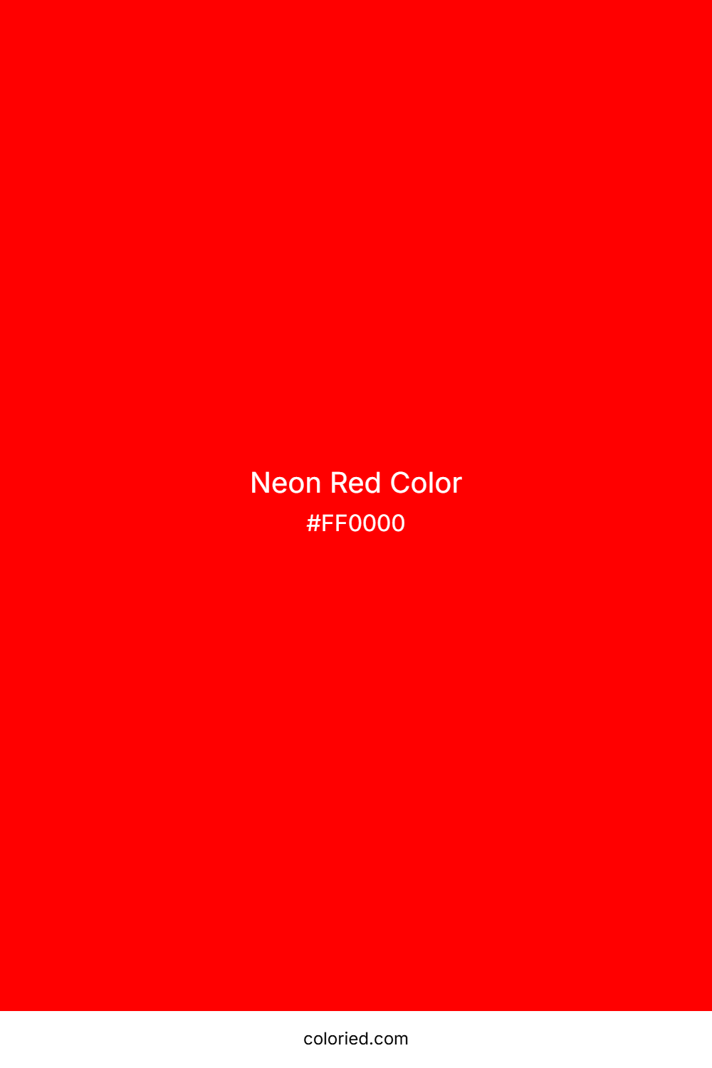 Neon Red Color