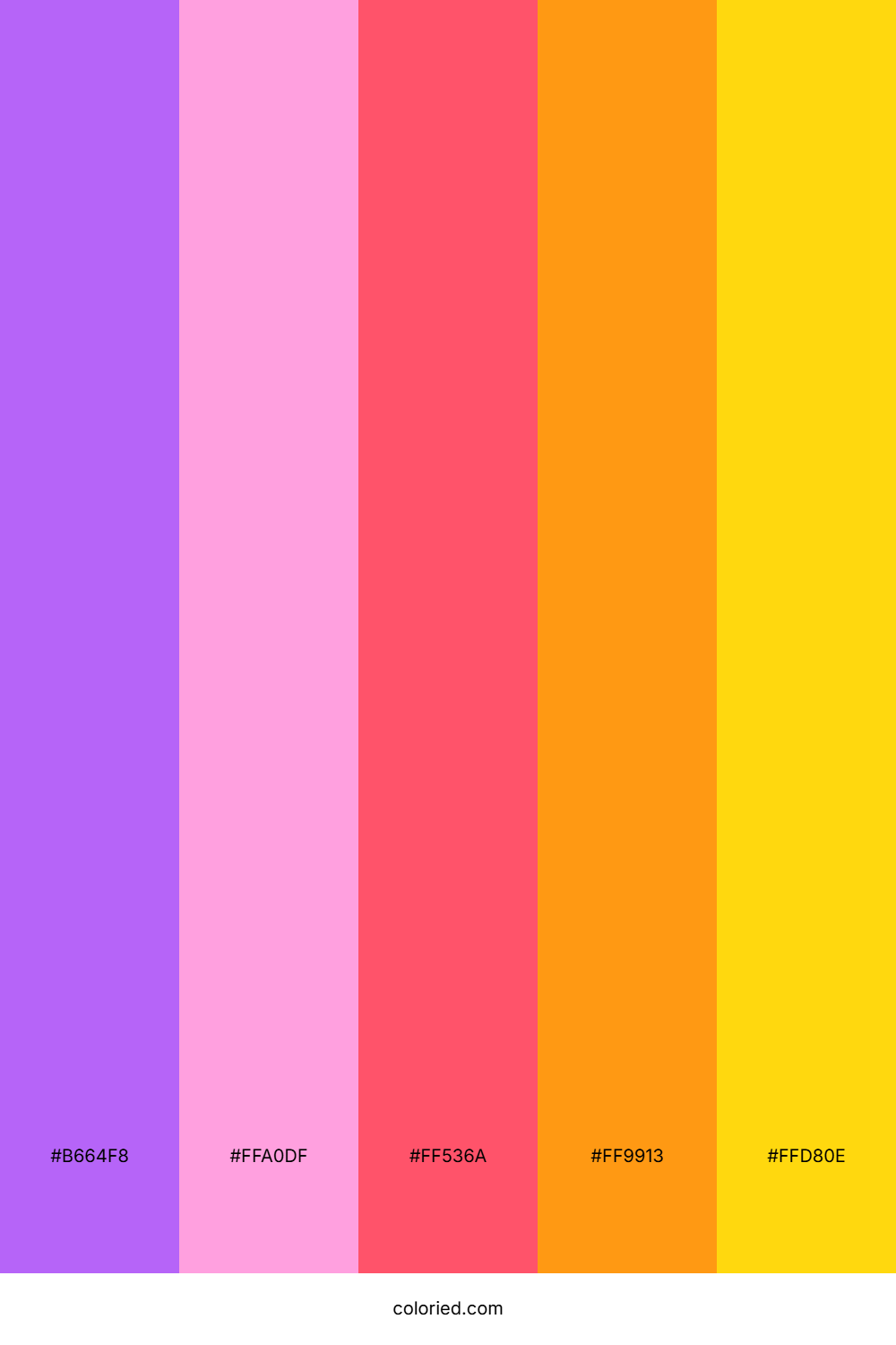 Neon Reef Sunset Color Palette
