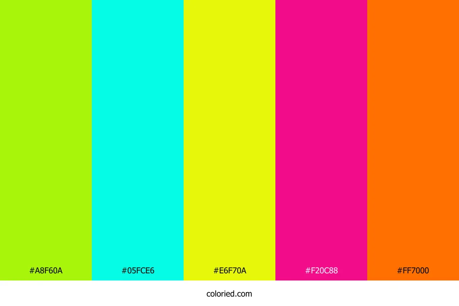 Neon Summer Pop Color Palette