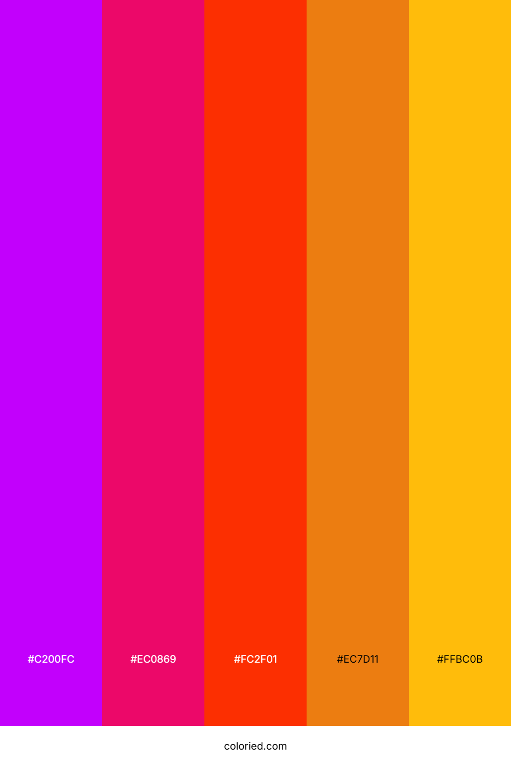 Neon Sunset Blaze Palette