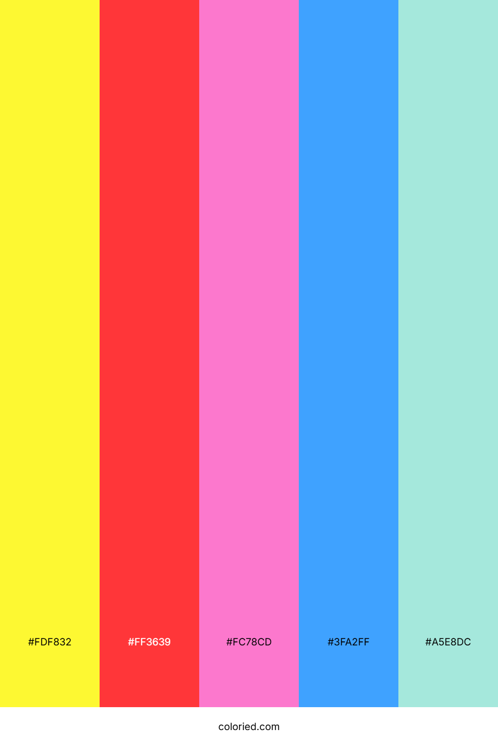 Neon Sunset Wave Color Palette