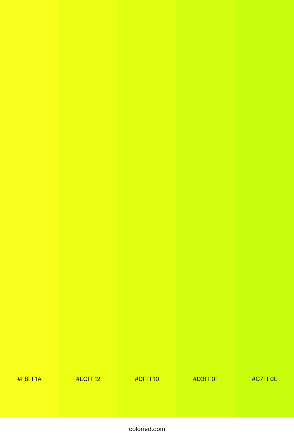 Neon Yellow and Lime Green Color Palette