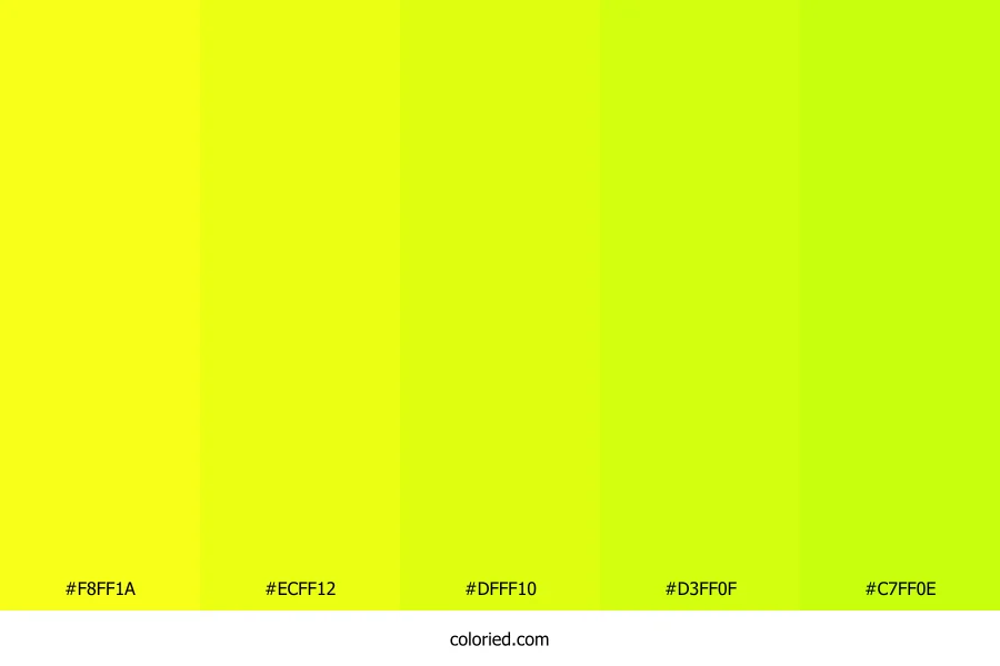 Neon Yellow and Lime Green Color Palette