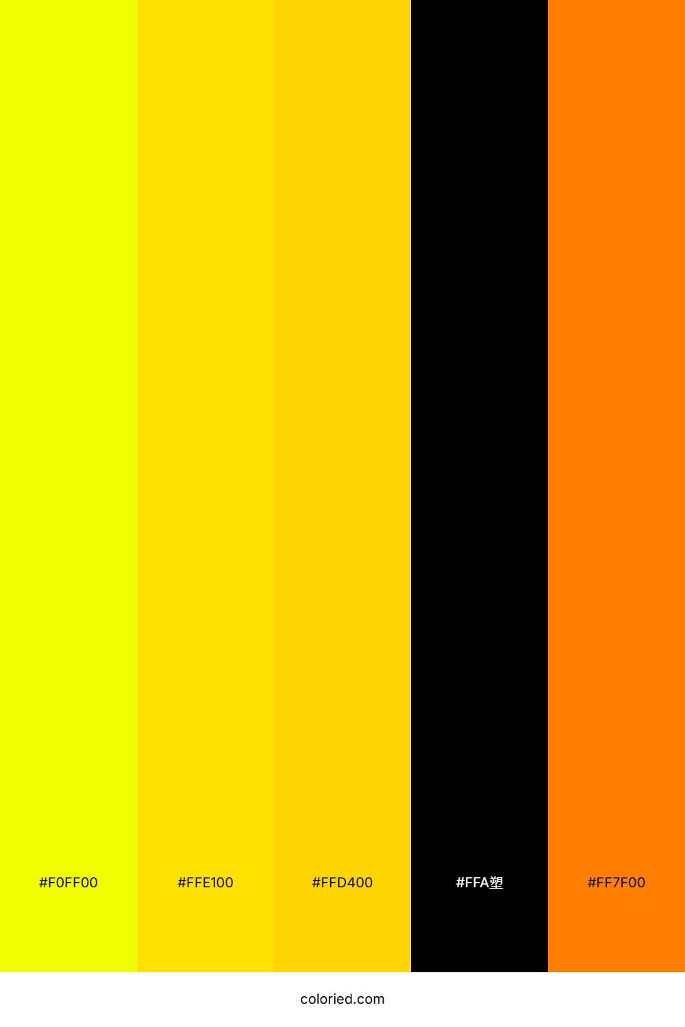 Neon Yellow and Orange Color Palette