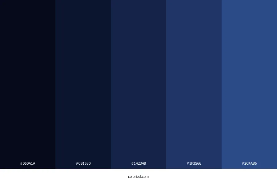 Night Blue Color Palette