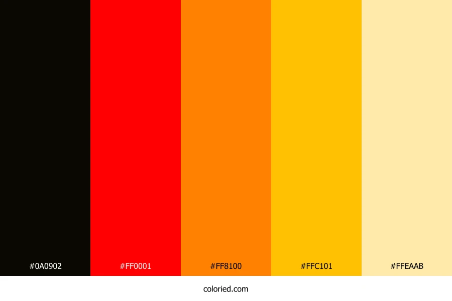 Nightfire Citrus Color Palette
