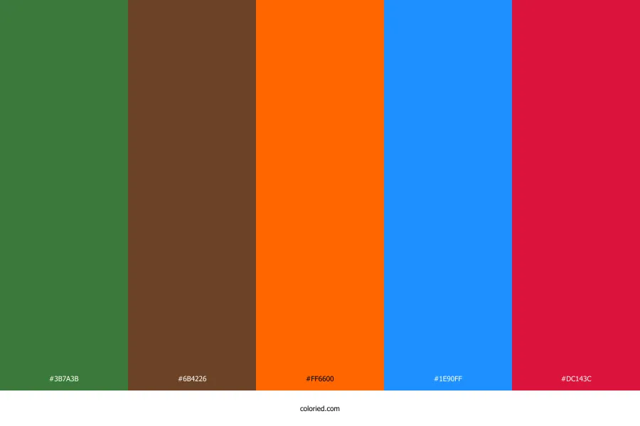 Ninja Turtles Color Palette