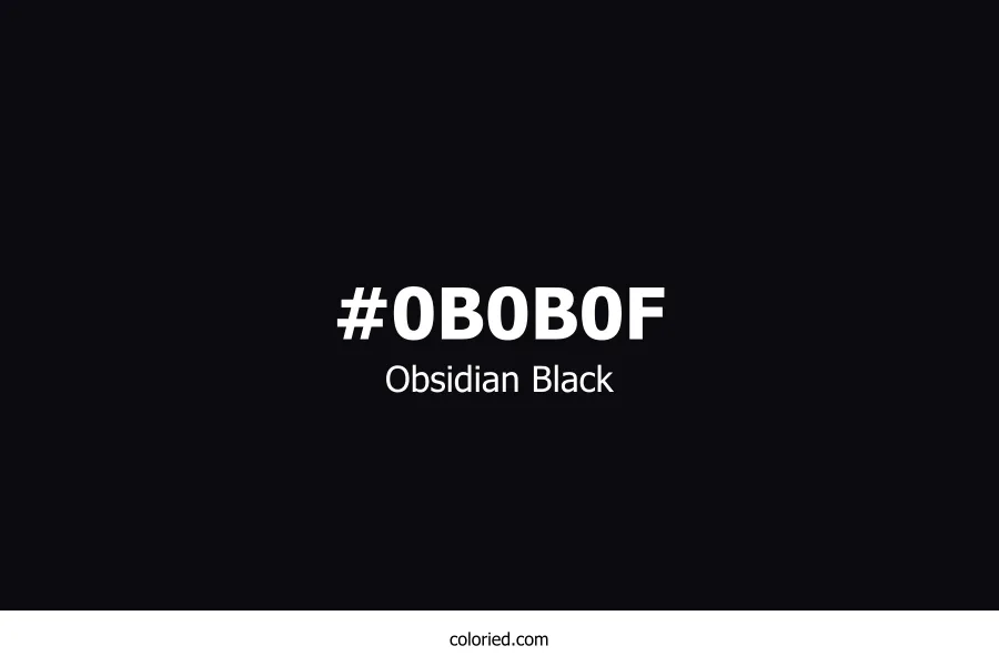 Obsidian Black Color