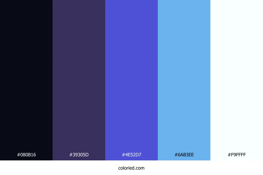 Obsidian Blue Spark Color Palette