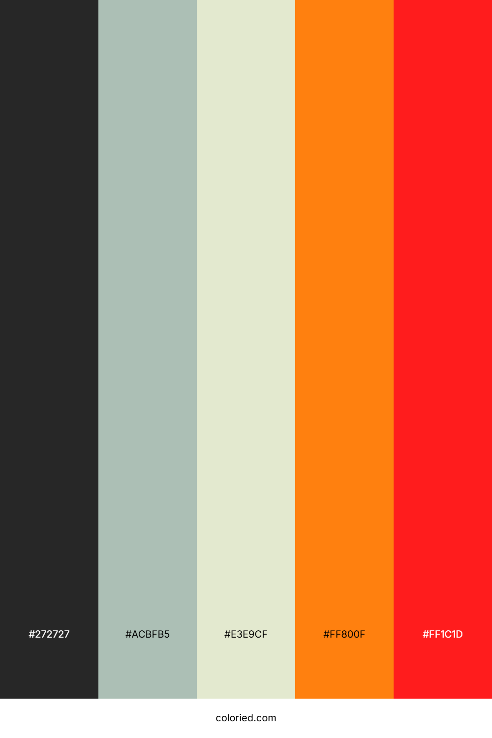Obsidian Pumpkin Flame Color Palette