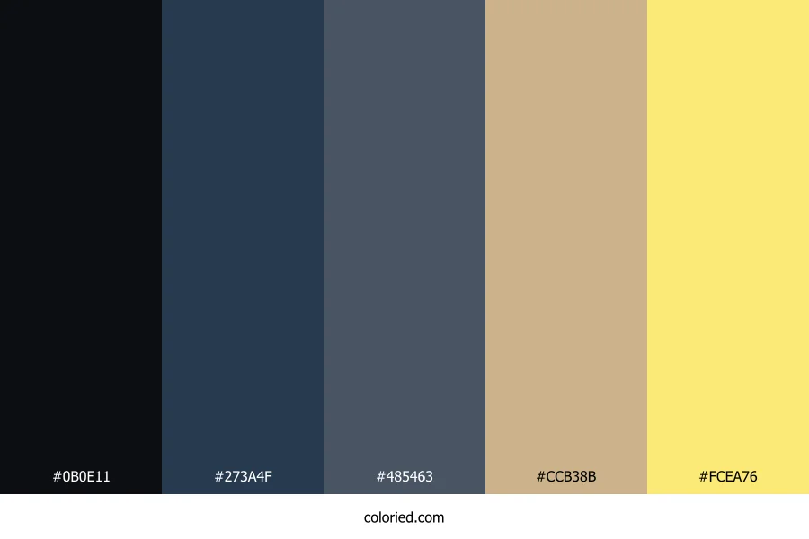 Obsidian Sand Glow Color Palette