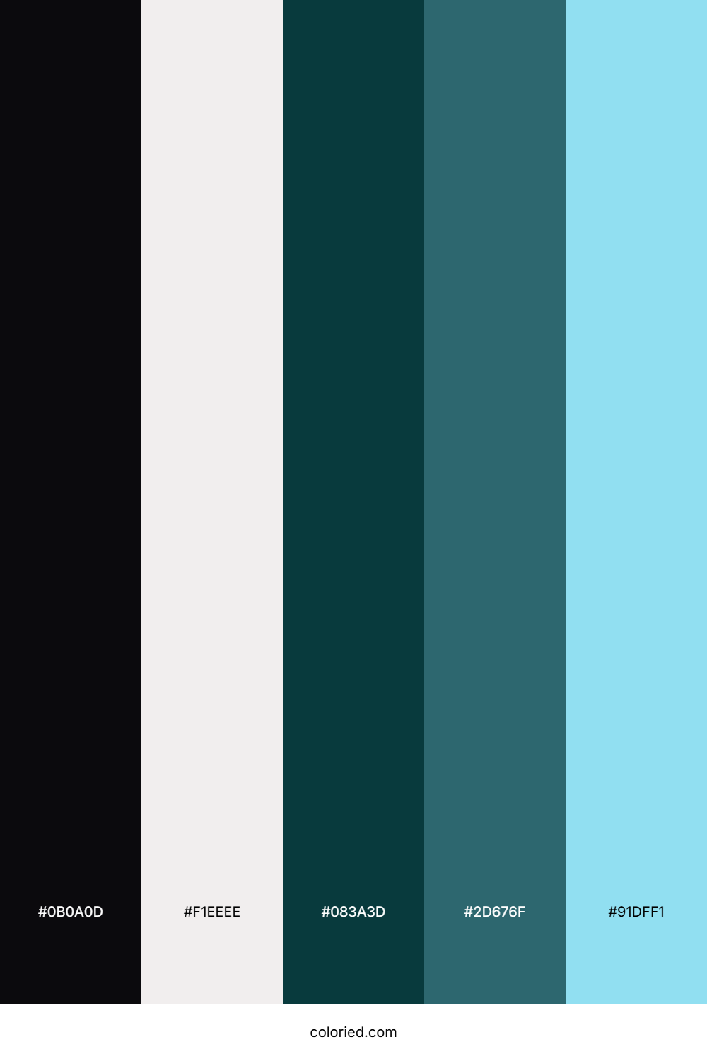 Obsidian Sea Fog Color Palette