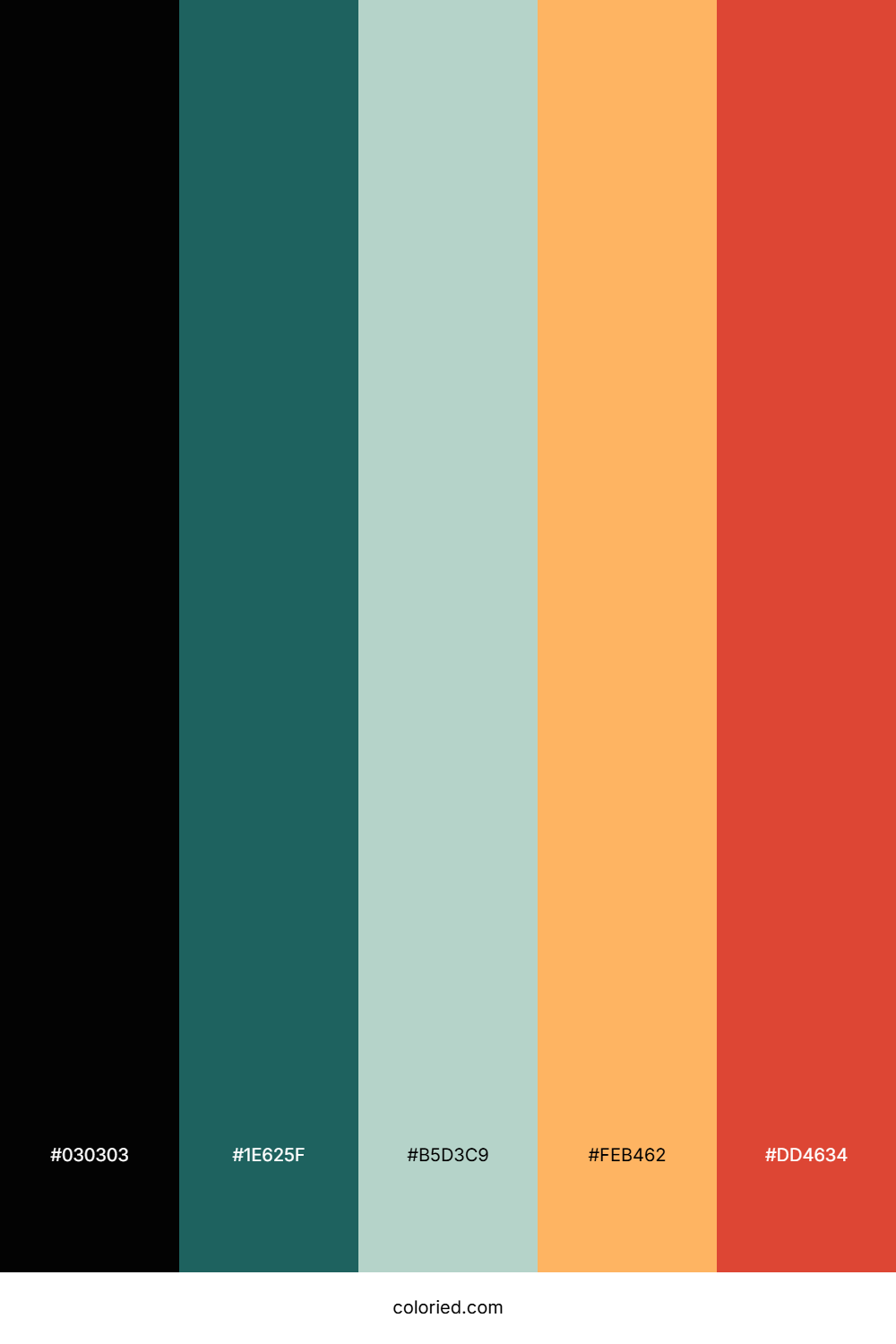 Obsidian Teal Ember Color Palette
