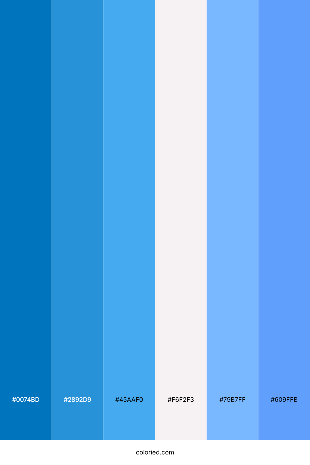 Ocean Blue and Soft Sky Blue Color Palette