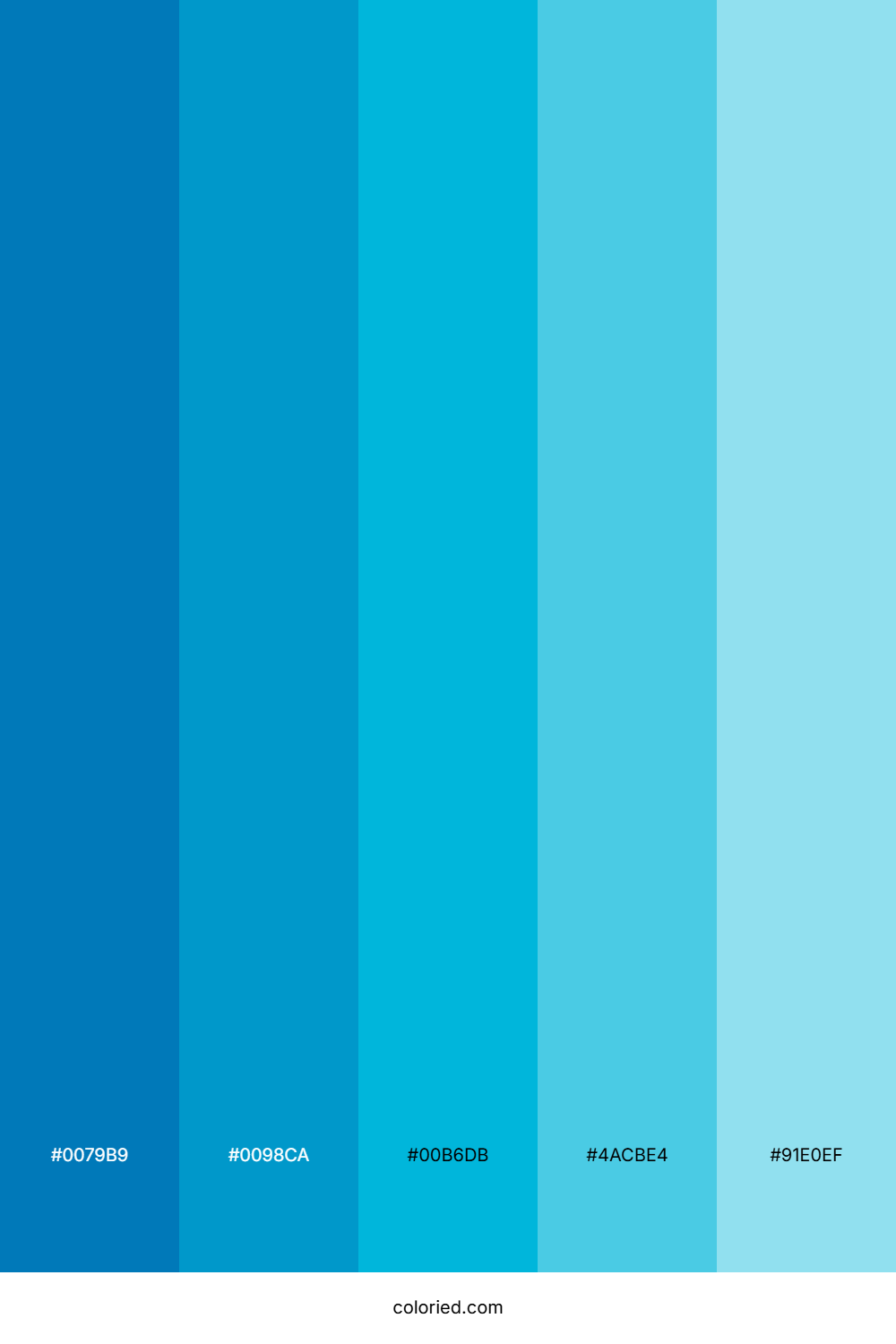 Ocean Blue and Turquoise Color Palette