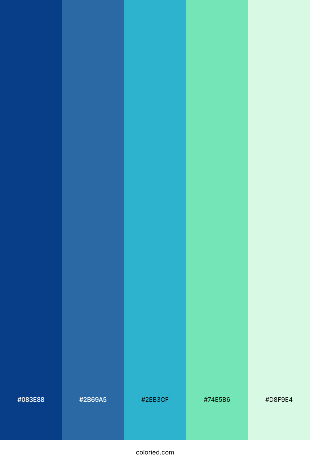 Ocean Blue Gradient Color Palette