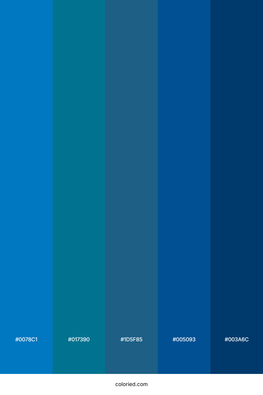 Ocean Deep Blue Color Palette