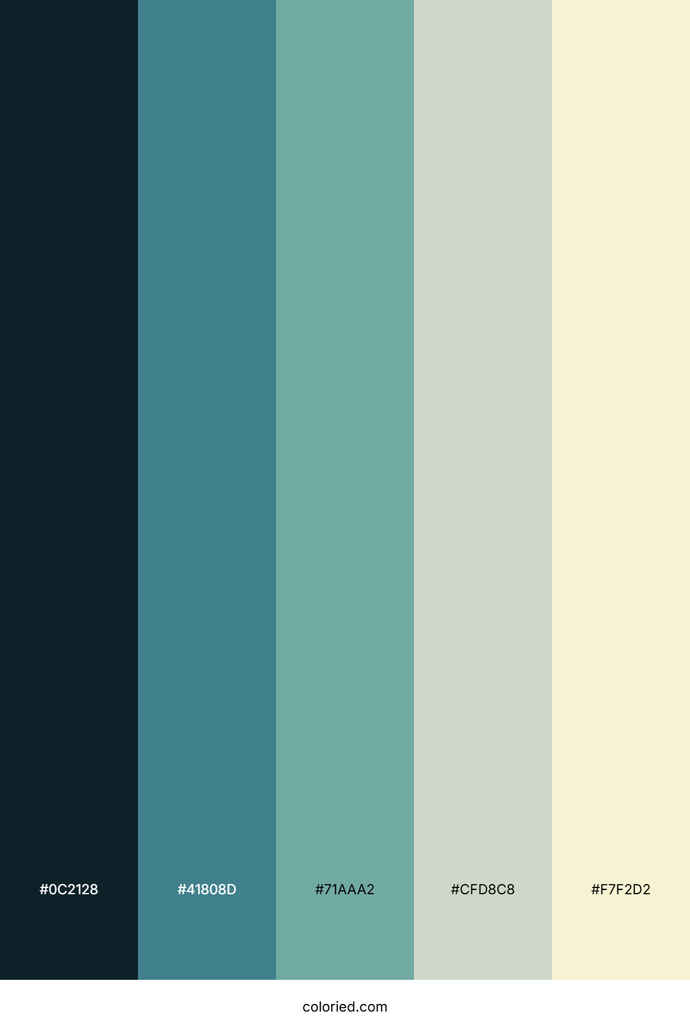 Ocean Deep Mist Color Palette