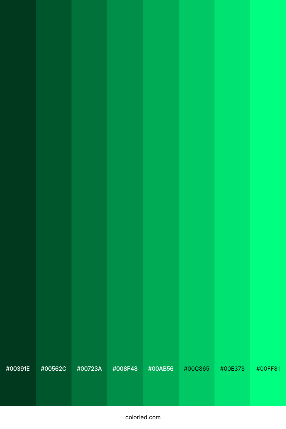 Ocean Green Color Shades