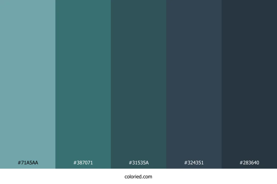 Ocean Mist Teal Color Palette