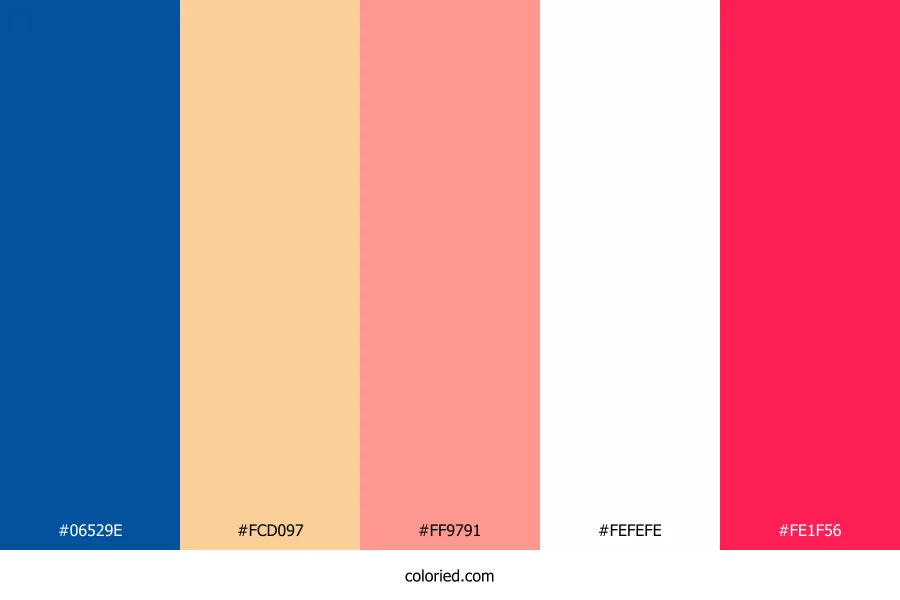 Ocean Peach Flame Color Palette