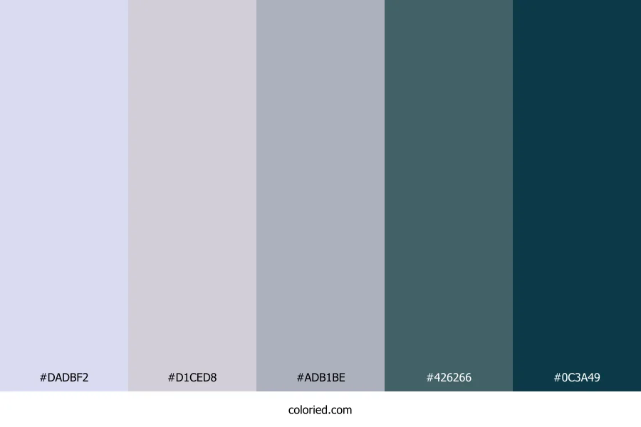 Ocean Slate Mist Color Palette