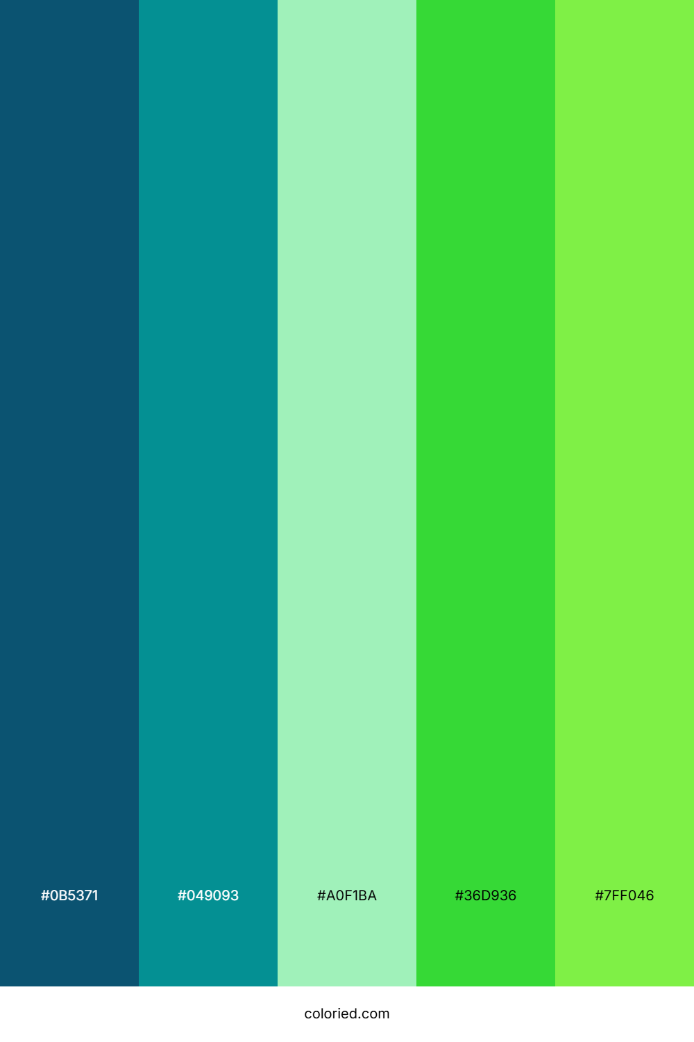 Ocean Teal Spring Color Palette