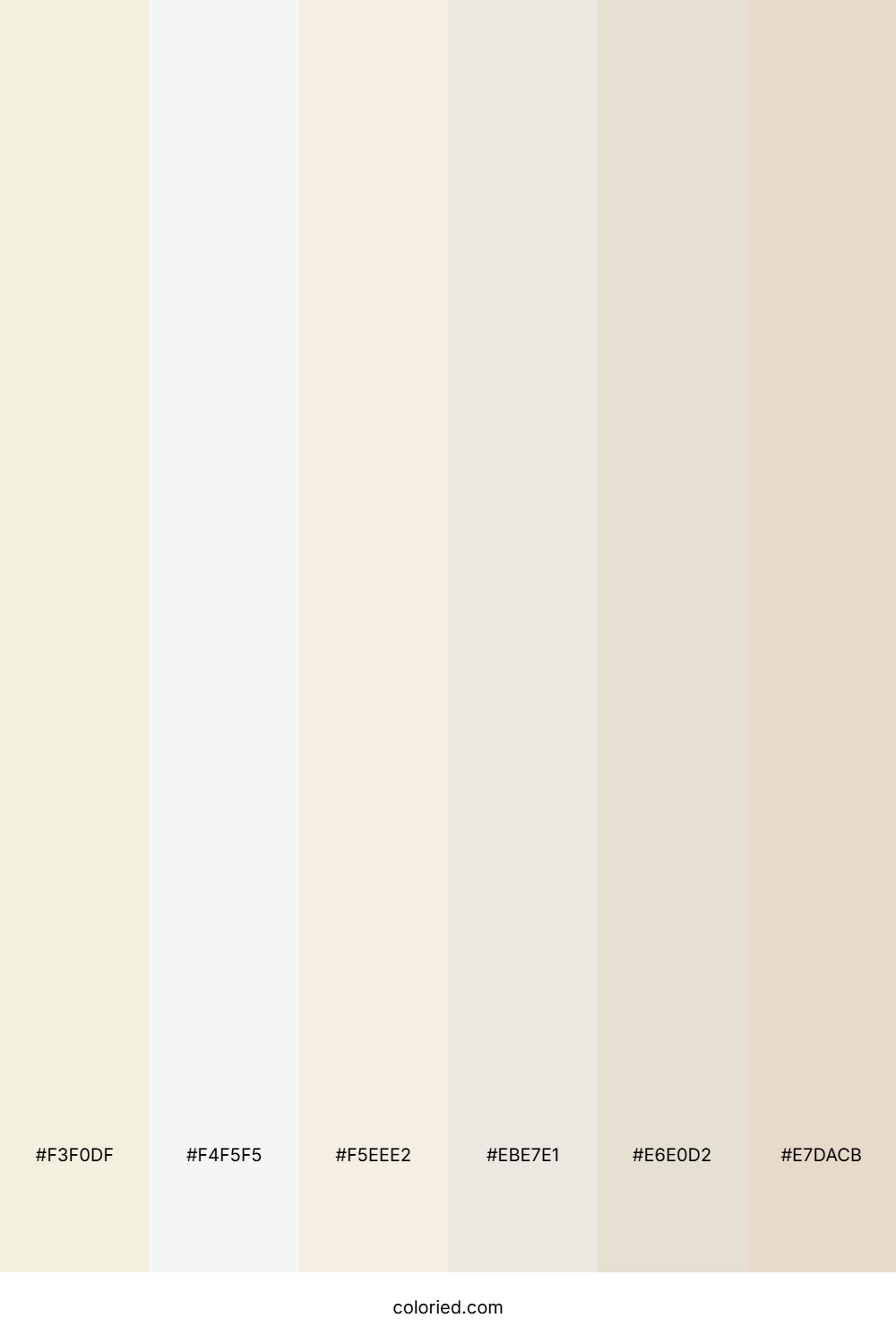 Off White and Cream Color Palette