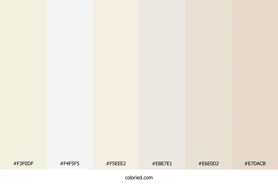 Off White and Cream Color Palette