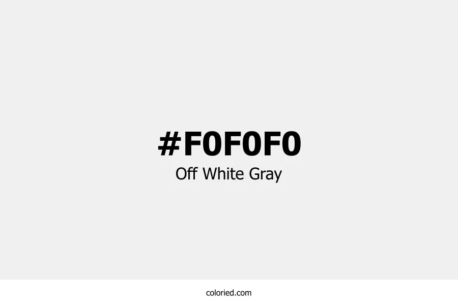 Off White Gray Color