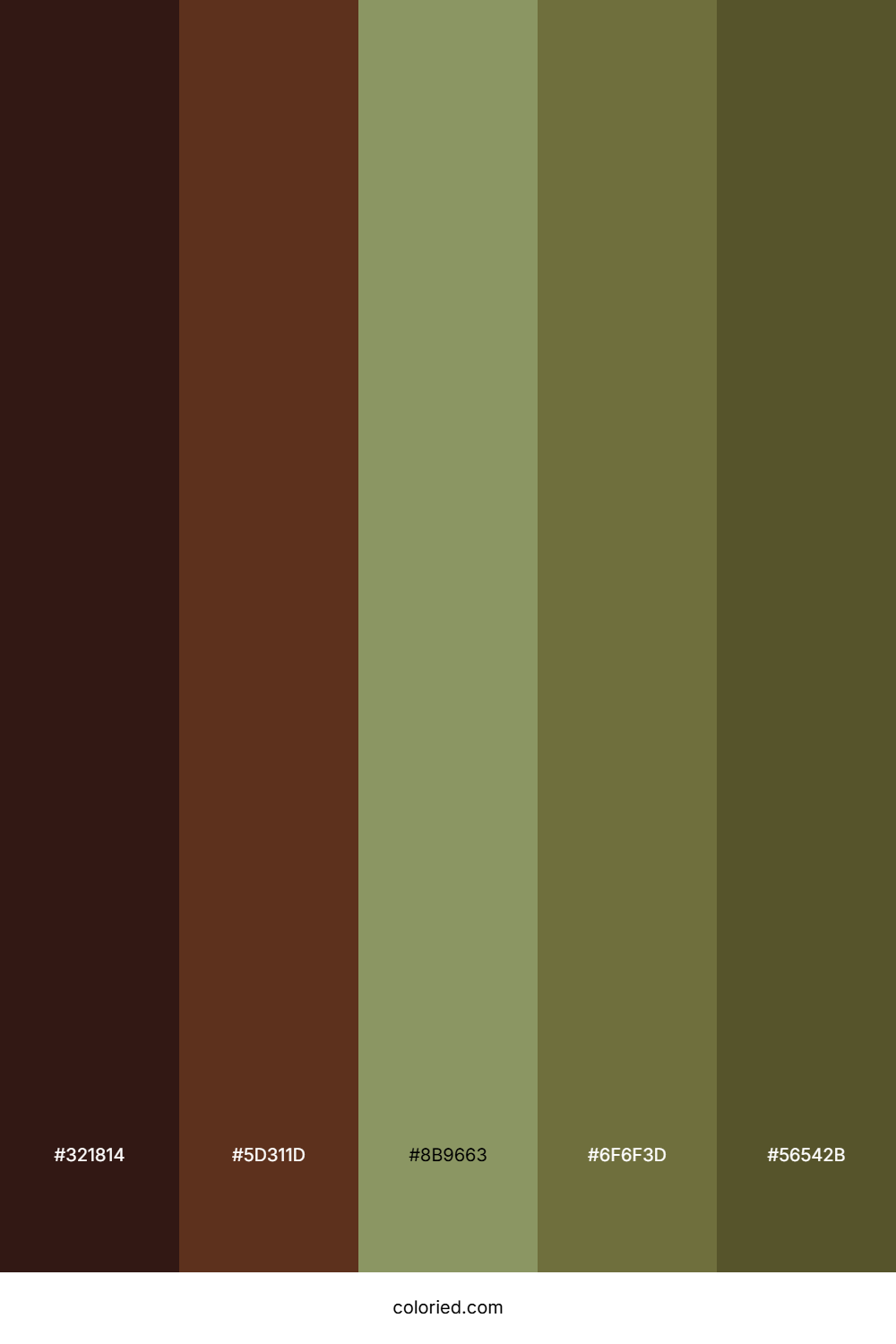 Olive and Dark Brown Color Palette
