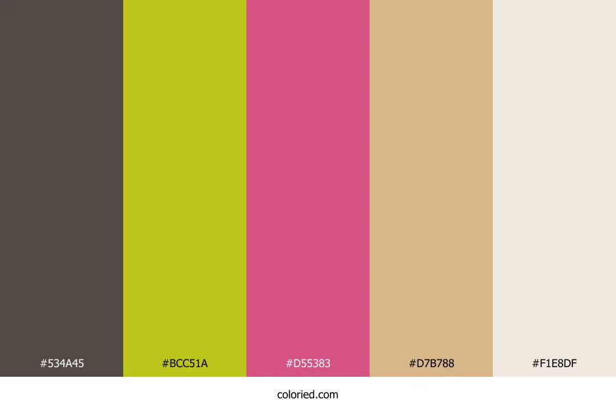 Olive Berry Sand Color Palette
