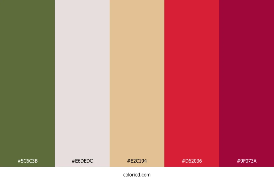 Olive Blossom Berry Color Palette