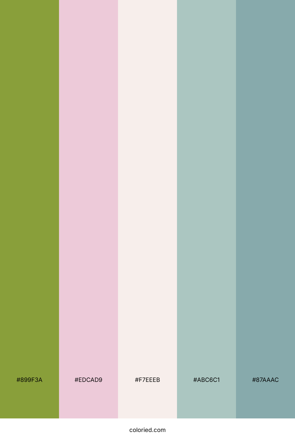 Olive Blush Aqua Palette