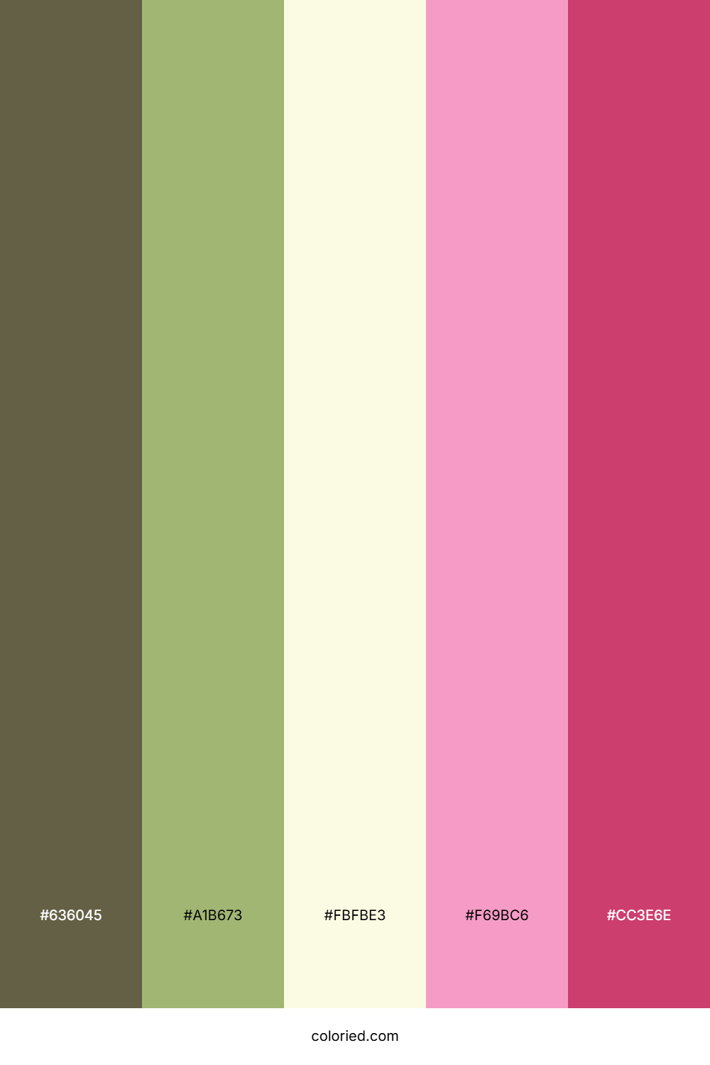 Olive Blush Petal Color Palette