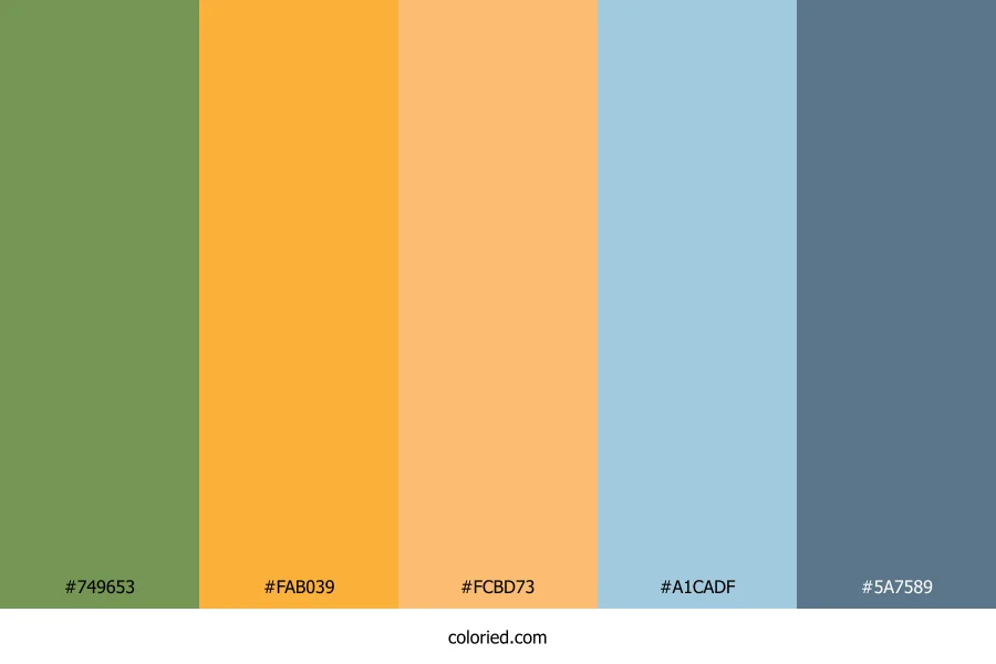 Olive Citrus Horizon Color Palette