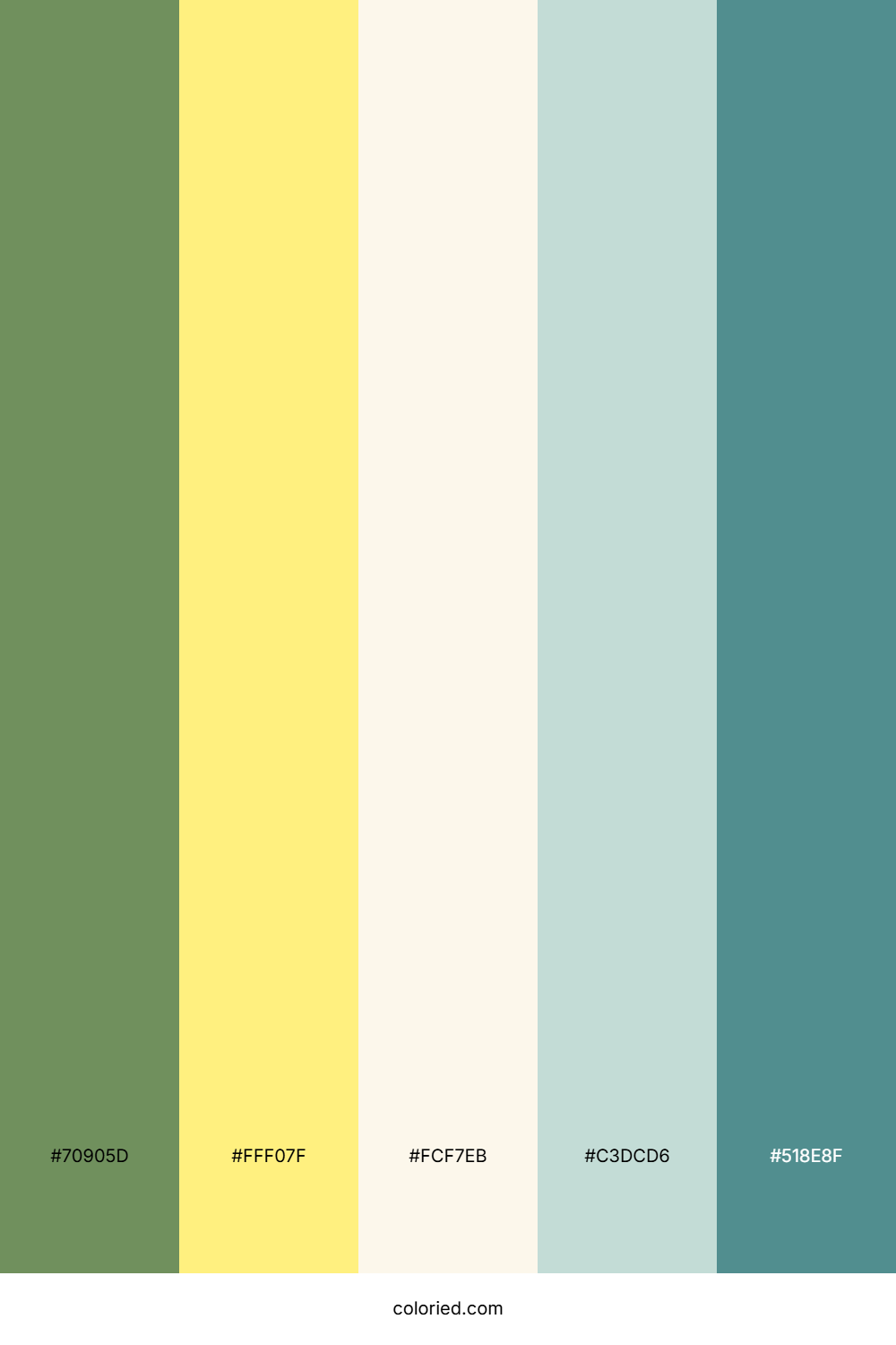 Olive Creamy Aqua Color Palette