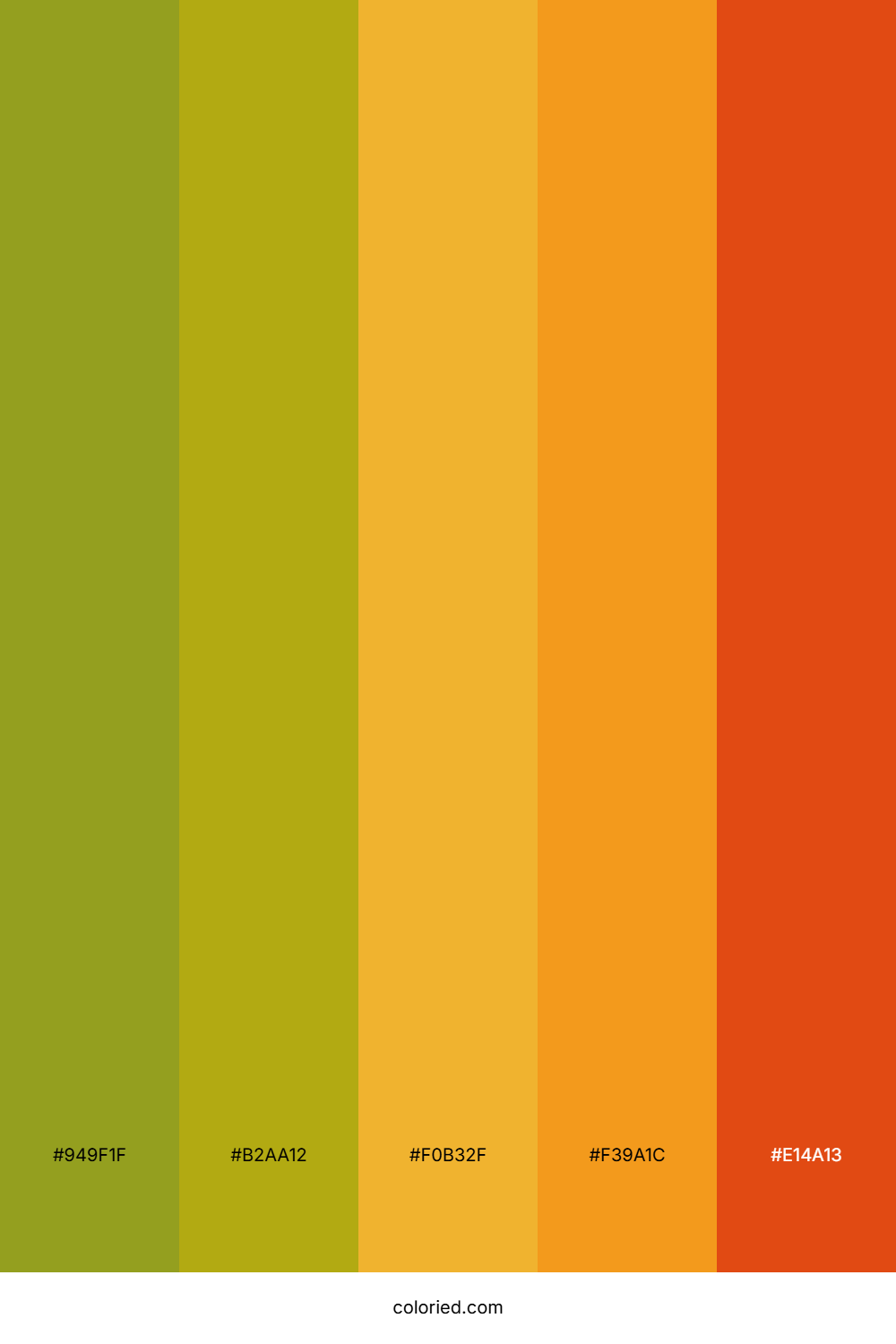Olive Green And Amber Color Palette