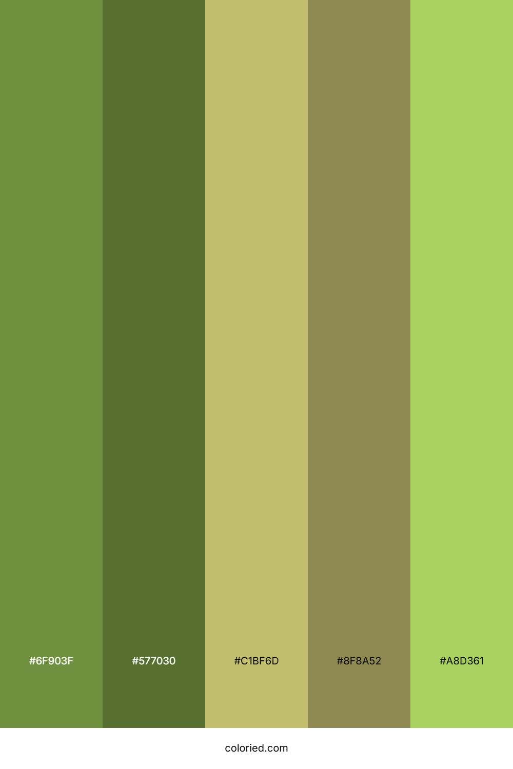 Olive Green and Lime Color Palette