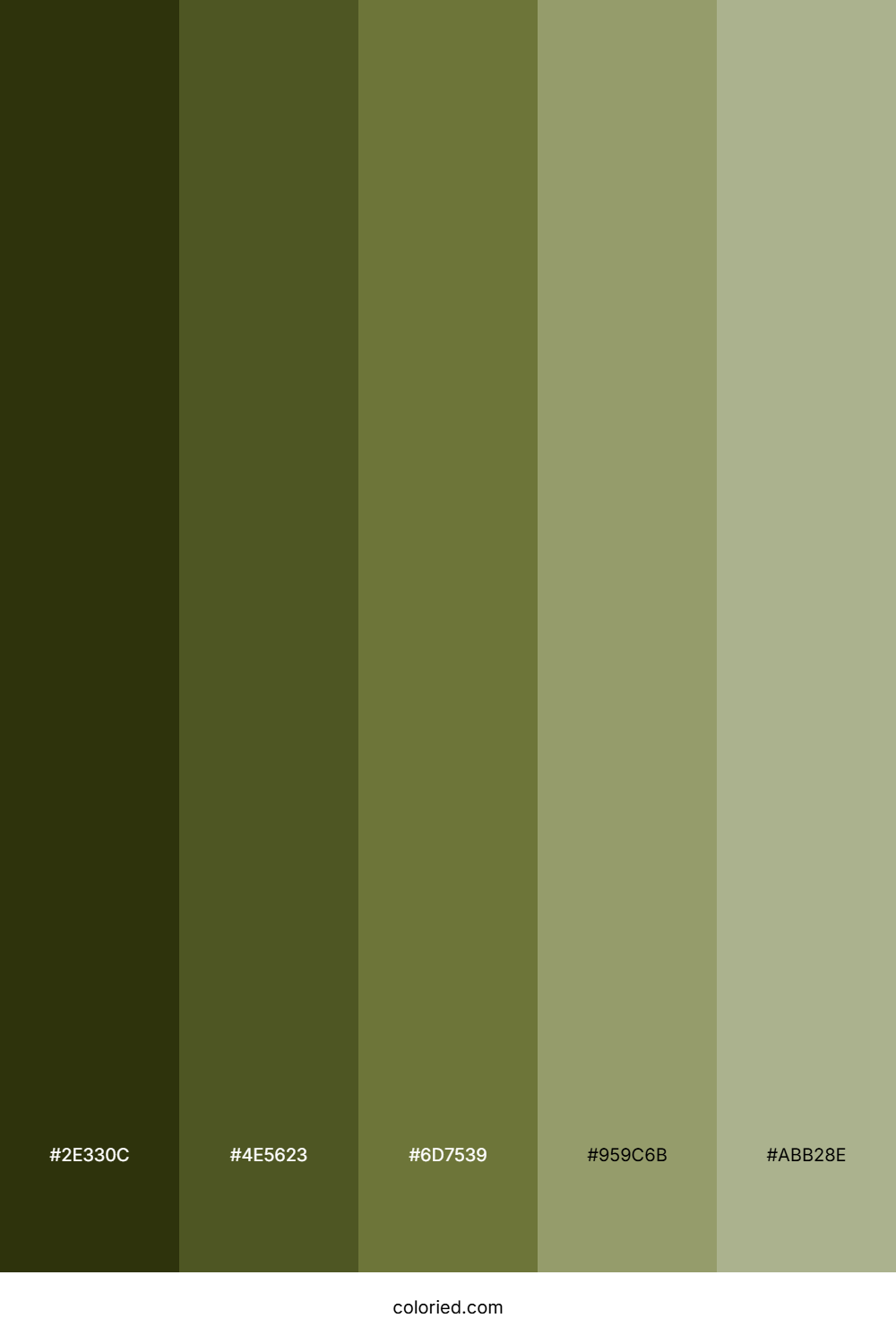 Olive Green and Moss Color Palette