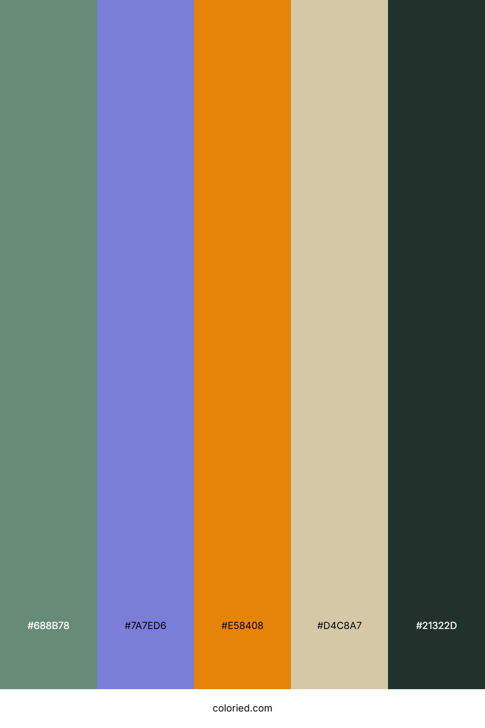 Olive Green and Tangerine Color Palette