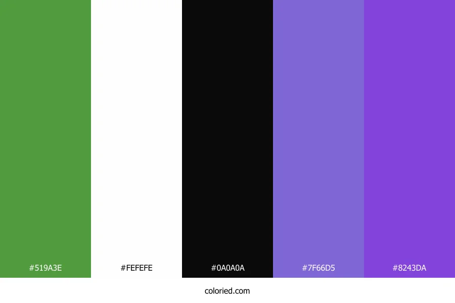 Olive Green and Violet Color Palette