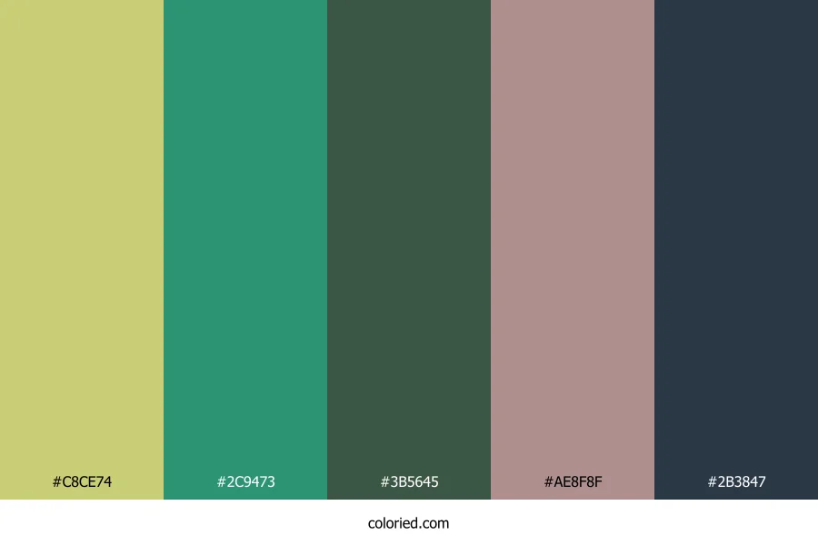 Olive Grove Mist Color Palette