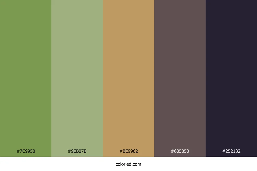 Olive Harvest Twilight Color Palette