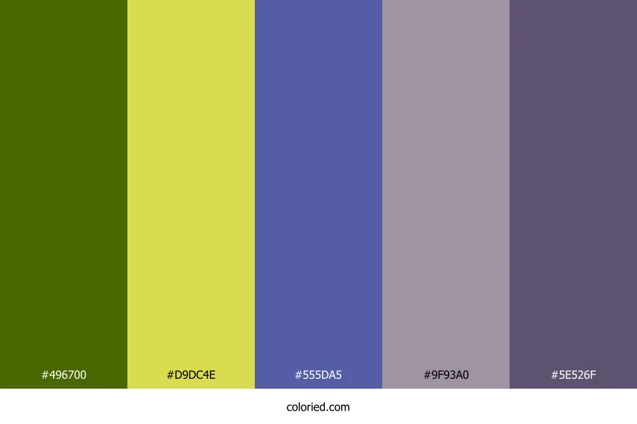 Olive Indigo Dream Color Palette