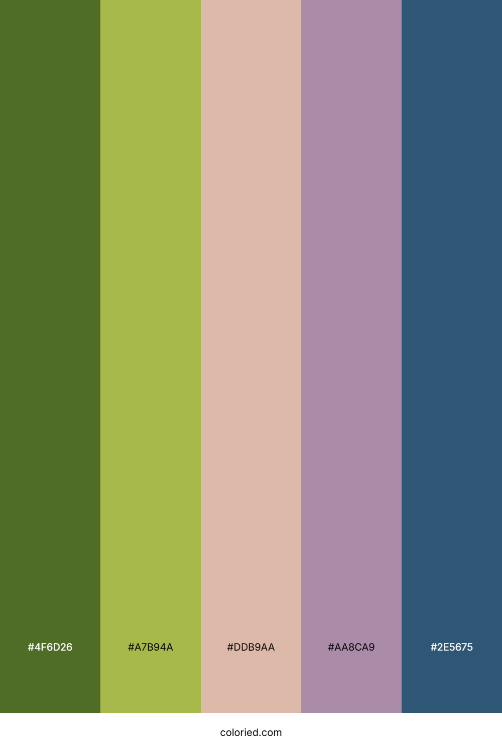 Olive Lavender Horizon Color Palette
