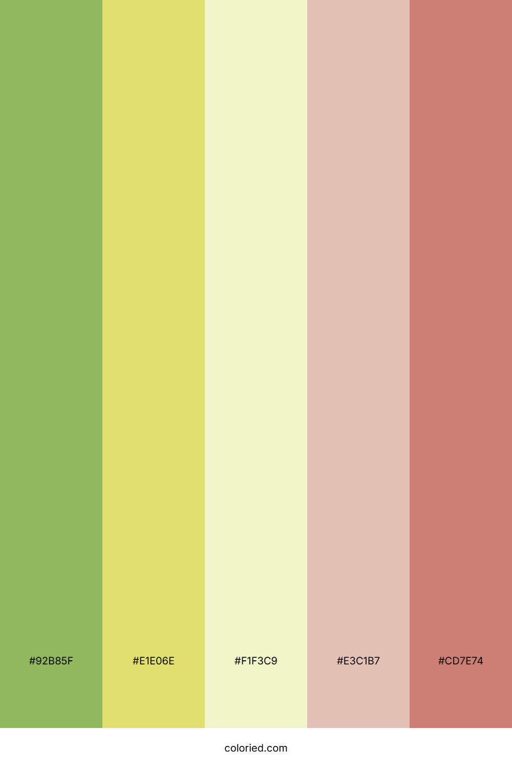 Olive Lemon Blush Color Palette