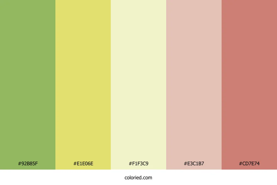 Olive Lemon Blush Color Palette